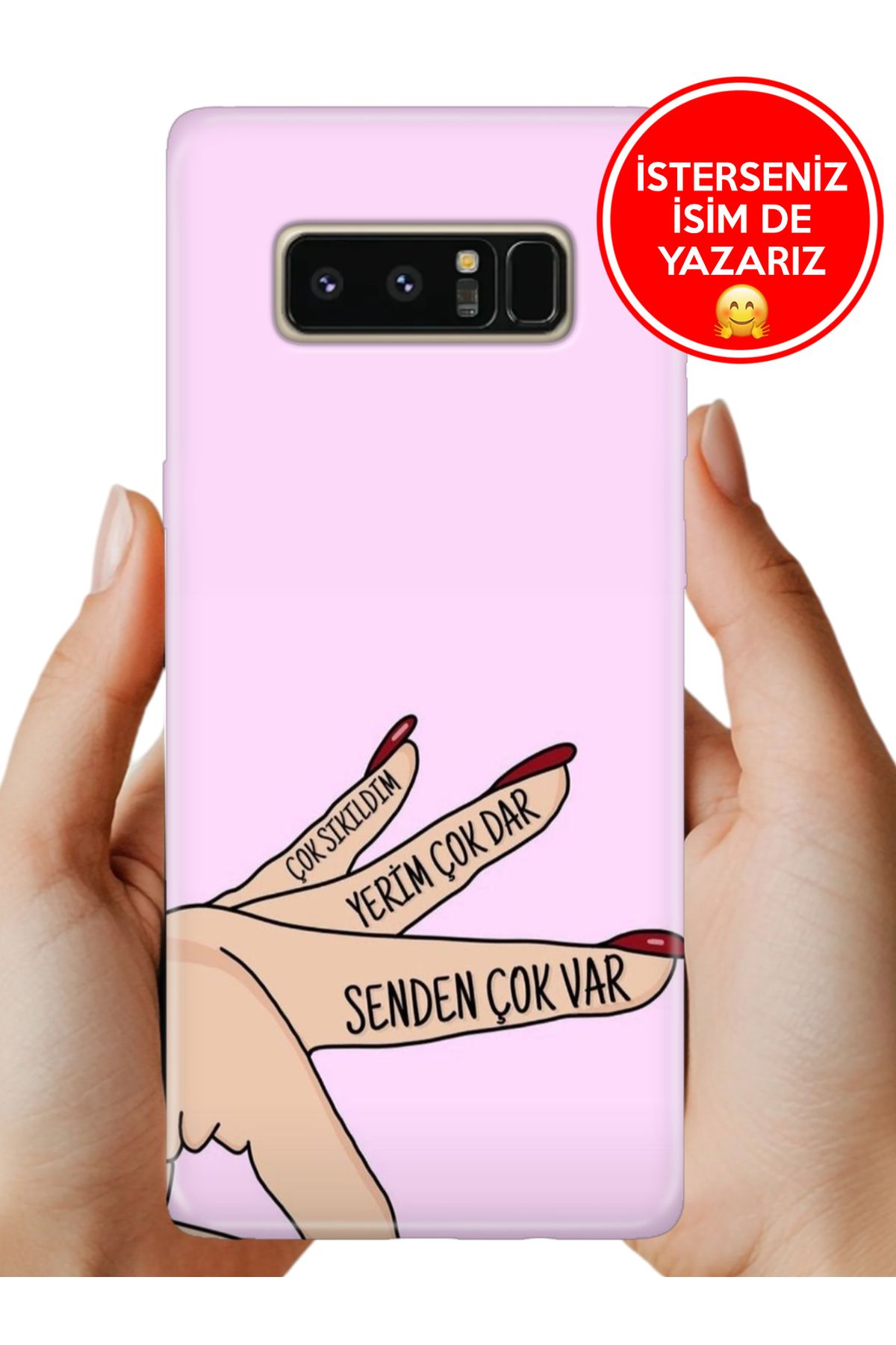 Cekuonline Galaxy Note 8 Kılıf Tam Rubber Esnek Silikon Full Koruma Senden Çok Var