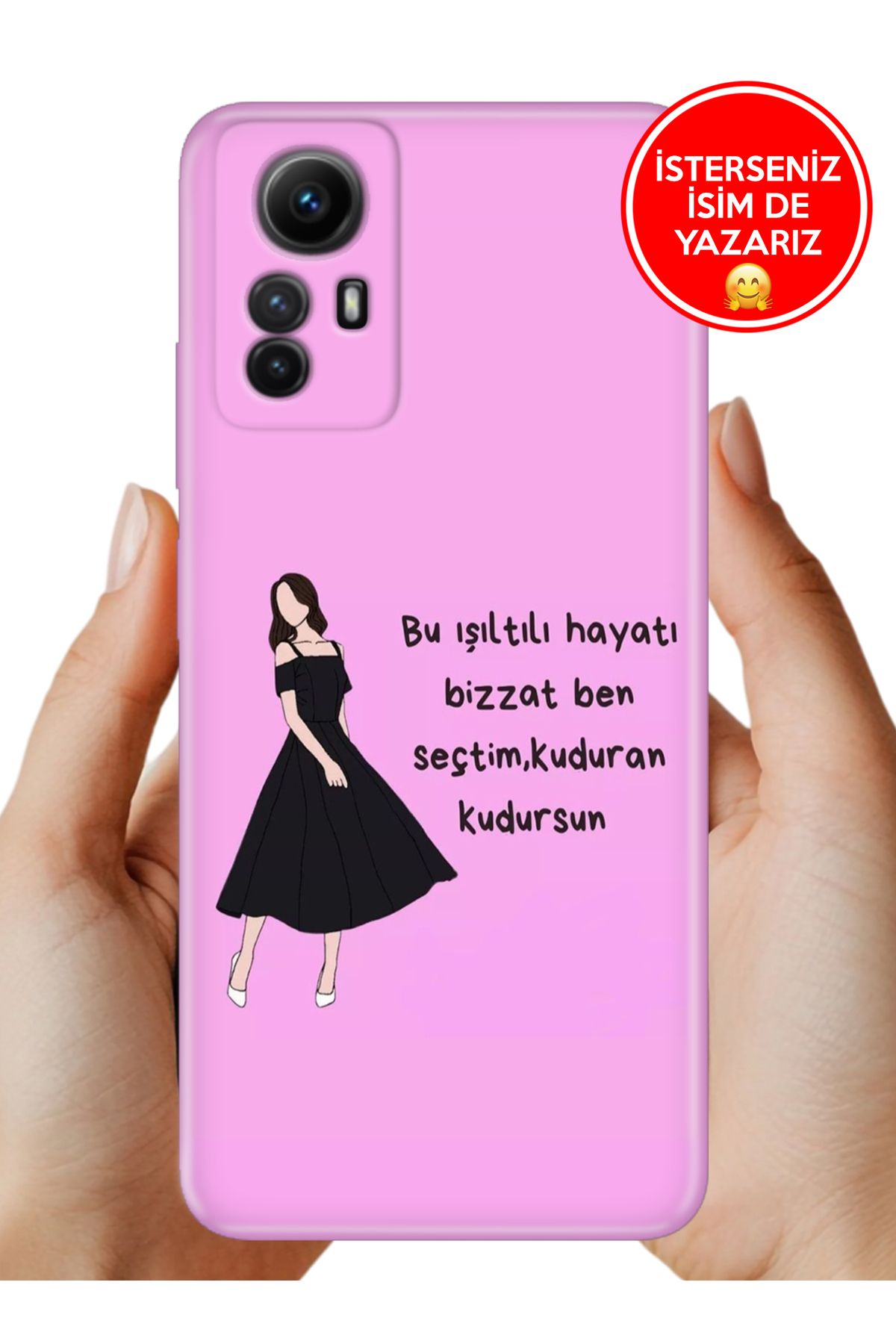 Cekuonline Xiaomi Redmi Note 12s Kılıf Cekuform Desenli Art Silikon Ben Seçtim