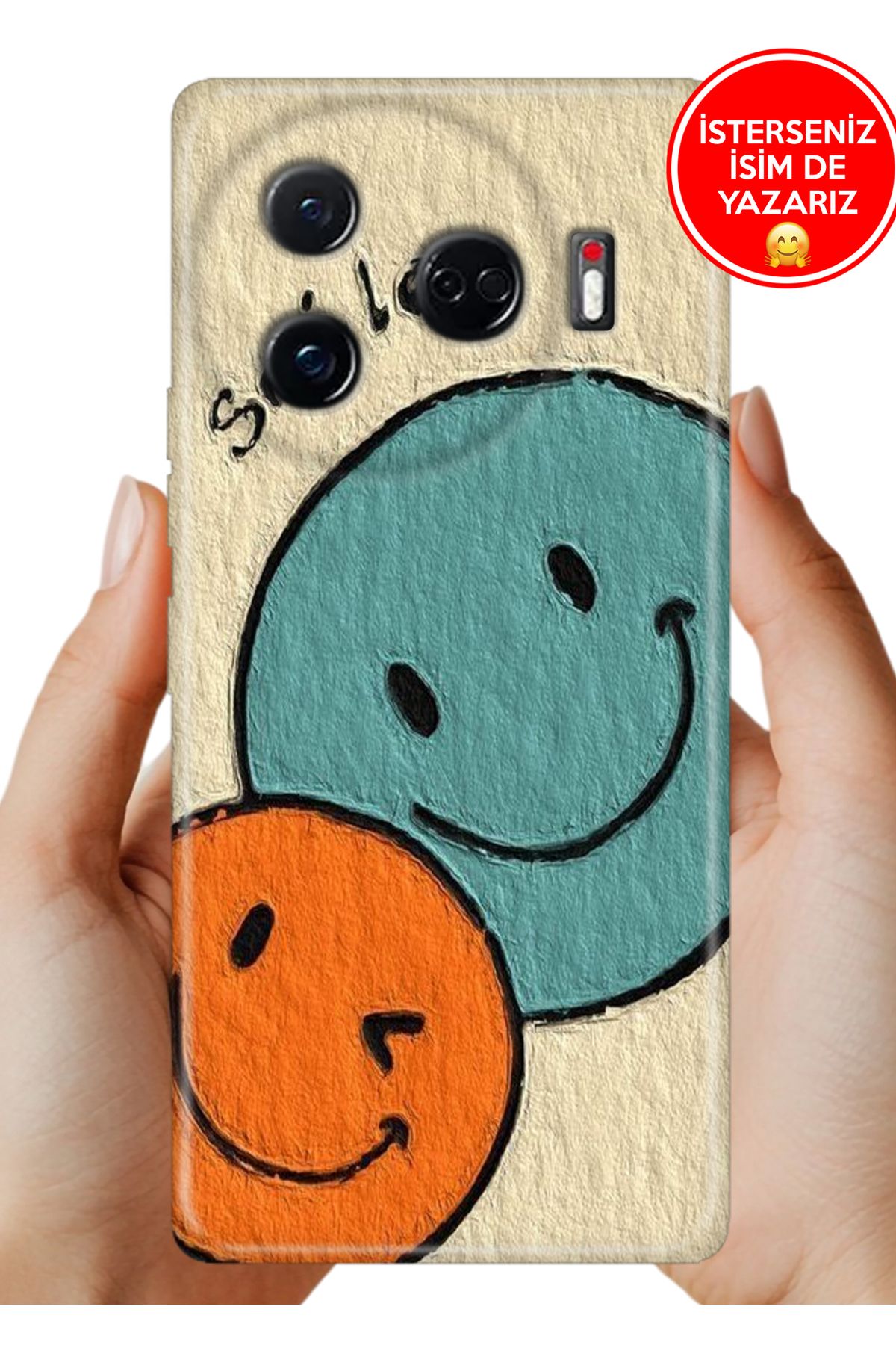 TECNO Camon 30 Pro Kılıf Tam Rubber Esnek Silikon Full Koruma Smile 06744