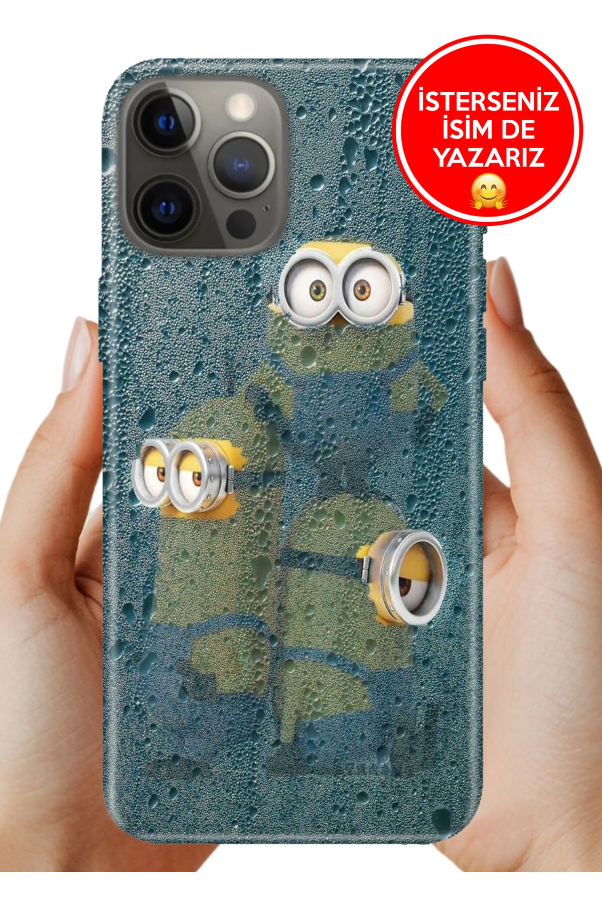 Cekuonline iPhone 12 Pro Max 6.7 5G Kılıf Kamera Koruma Vip-Seri Esnek Silikon Minions9120