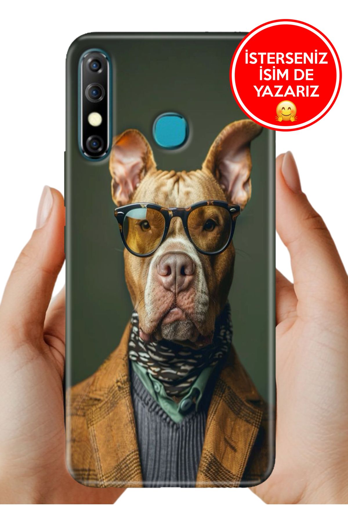 Cekuonline İnfinix Hot 8 Kılıf Desenli Baskılı Kamera Korumalı ZRR Silikon Elite Dog