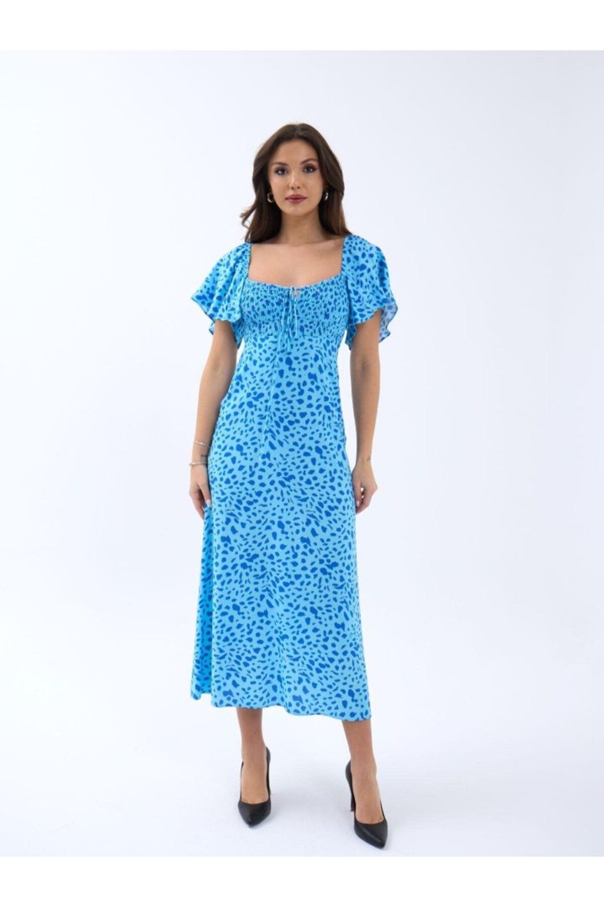 Gökyüzü Moda 6091 ELBİSE-HONOLULU