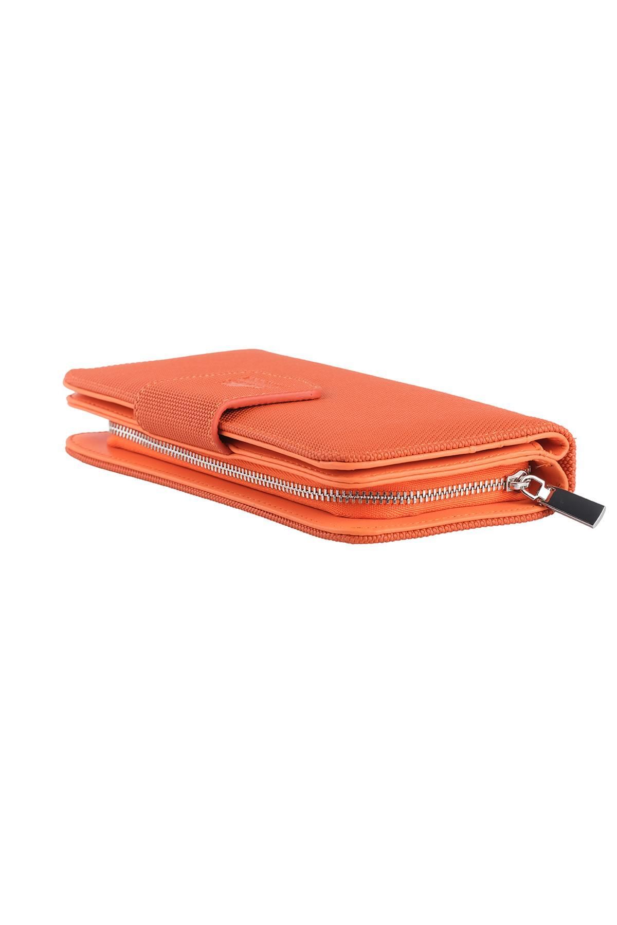 Bagacar-Orange Zippered Rectangular Large Size Women's Wallet 2