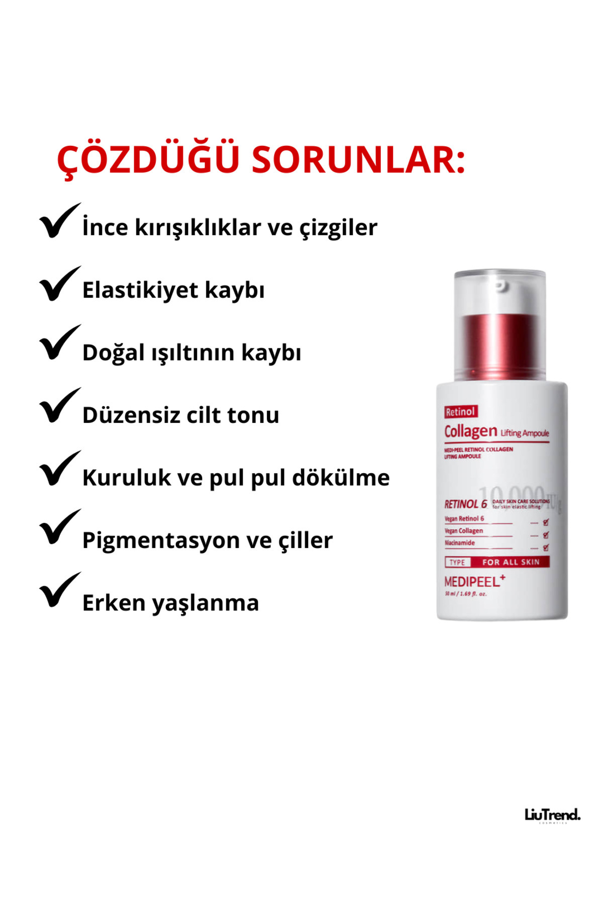 Medi Peel Retinol Kolajen Sıkılaştırıcı Ampul, 50 ml M0095 — TYCU091XIN171255804772478 — تصویر 4 از 8