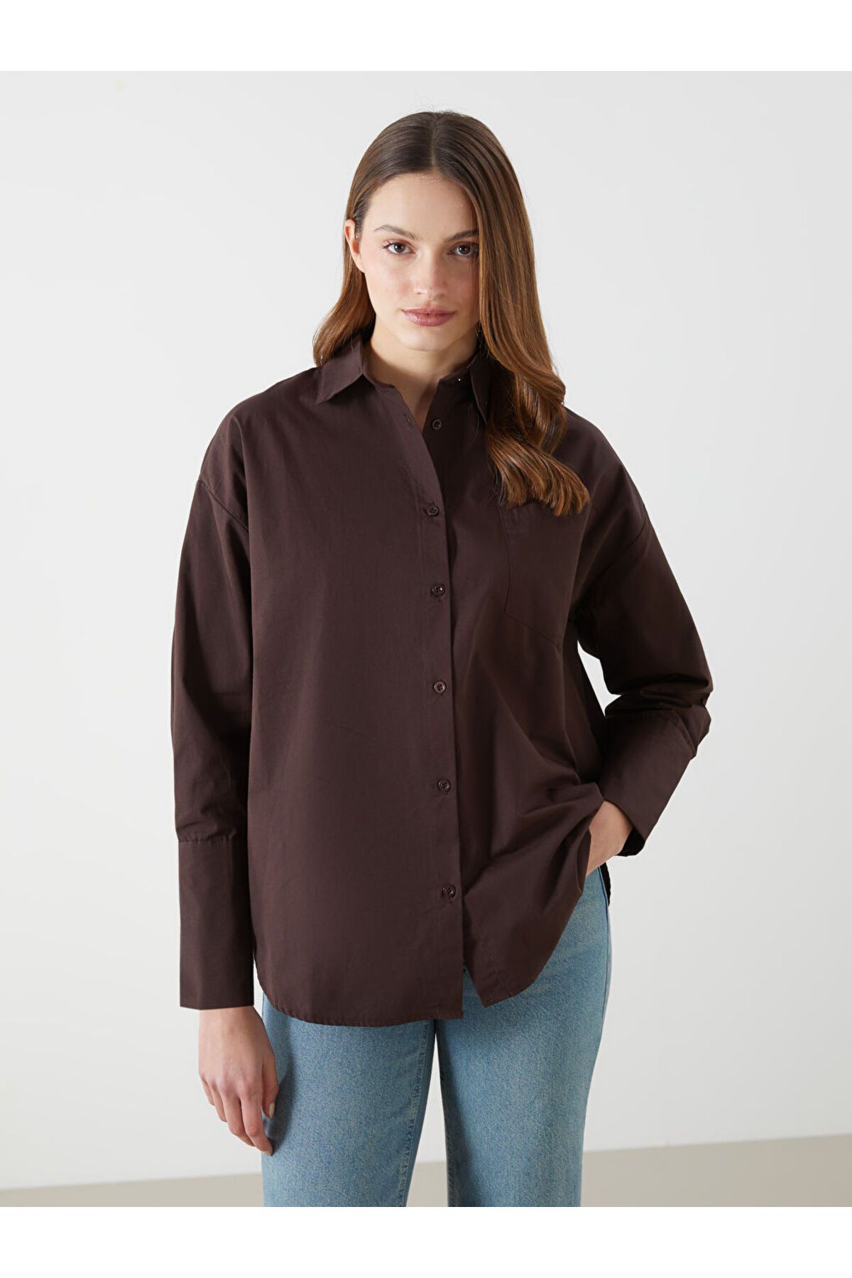 LC Waikiki Oversize Poplin Kadın Gömlek Tunik