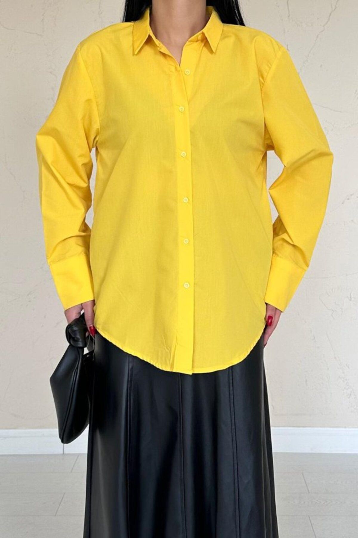 modaserdem-Yellow Poplin Shirt 3