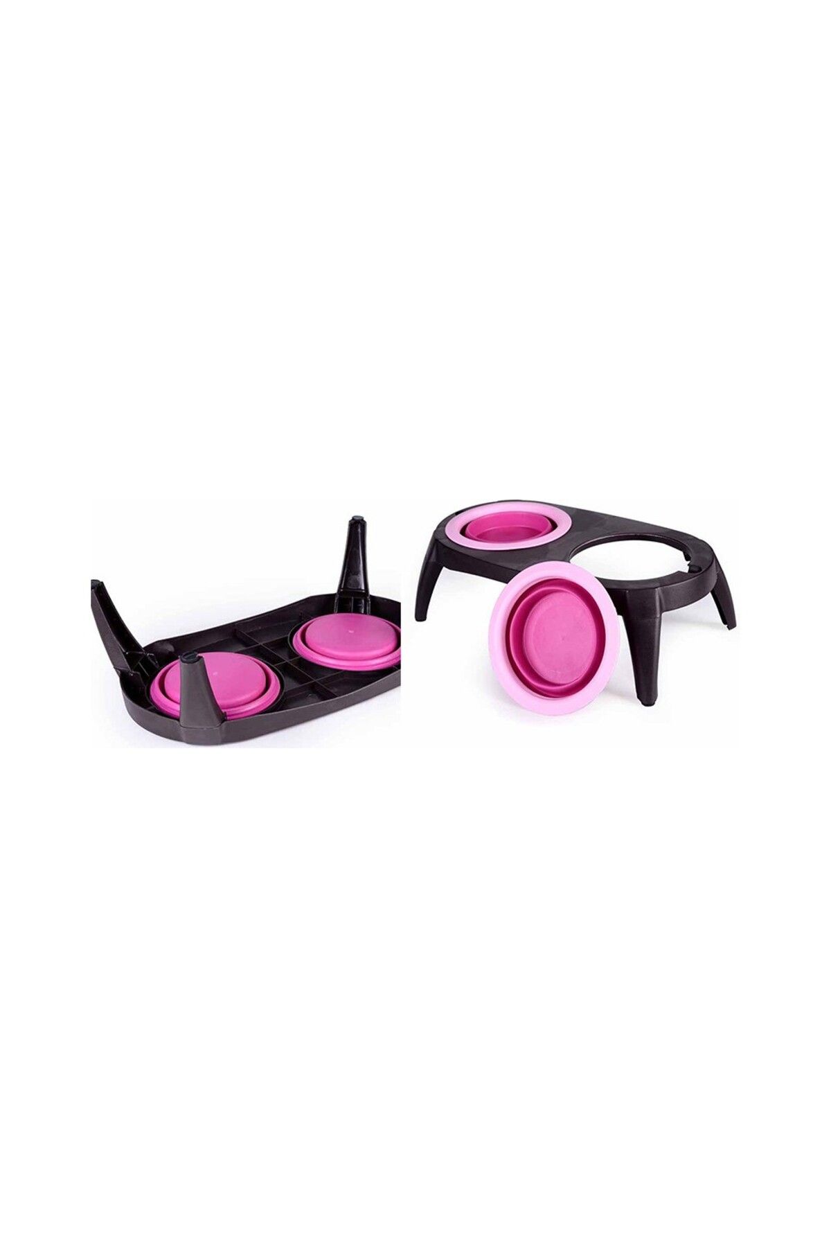 Busstier-Foldable Double Compartment Food and Water Container - Ergonomic and Portable Design 7