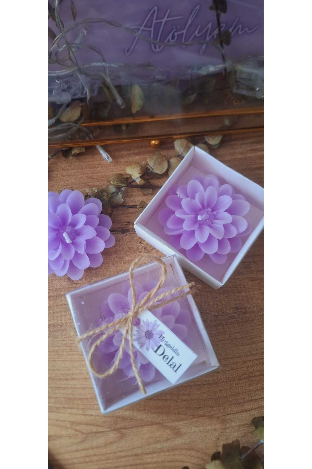 10 DECORATED LOTUS CANDLES, Wedding Candy, Birth, Circumcision, Wedding Engagement Promise, Henna, Birthday.