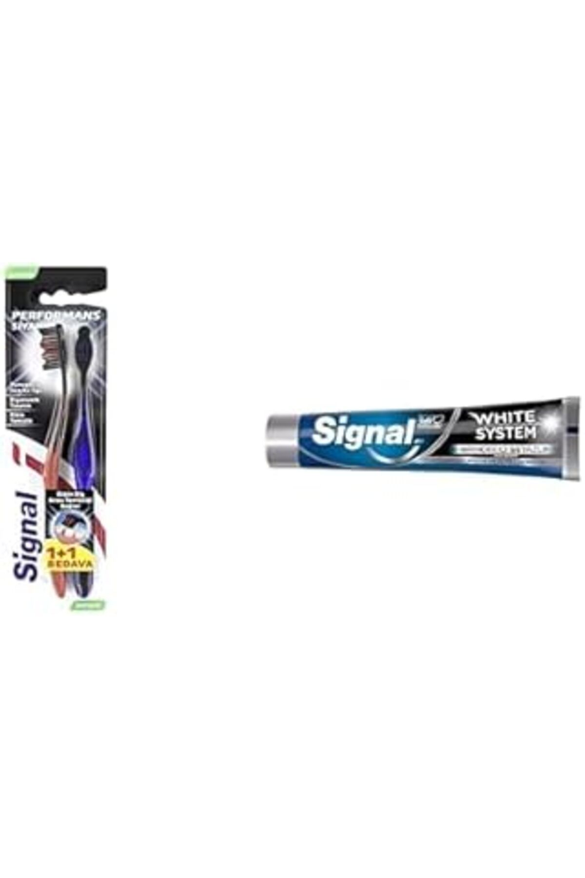 Mu Art Signal Diş Fırçası Performance Black 2 Kat Yumuşak 31 gr 1 1 Ve Signal White System Diş Macunu Arın