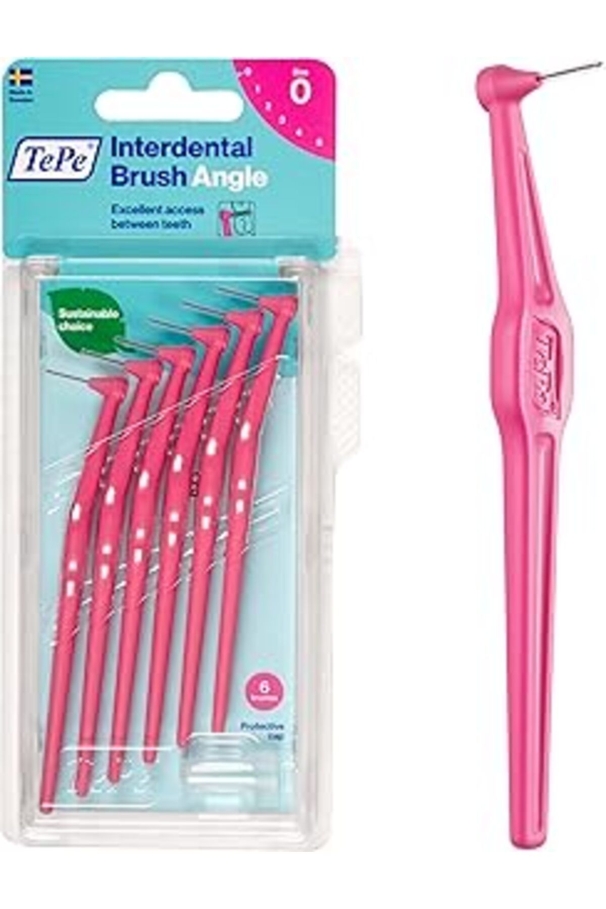 Mu Art Ahşap Tepe Angle Saplı Arayüz Fırçası Pembe 0 Mm 6'Lı (1 X 6 Adet)