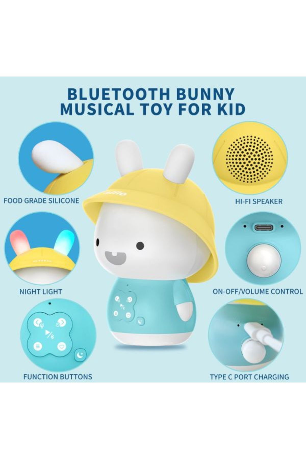 Raspundel Istetel-Alilo Baby Bunny - Iepuras interactiv cu povesti si cantece, roz, RO/EN 5
