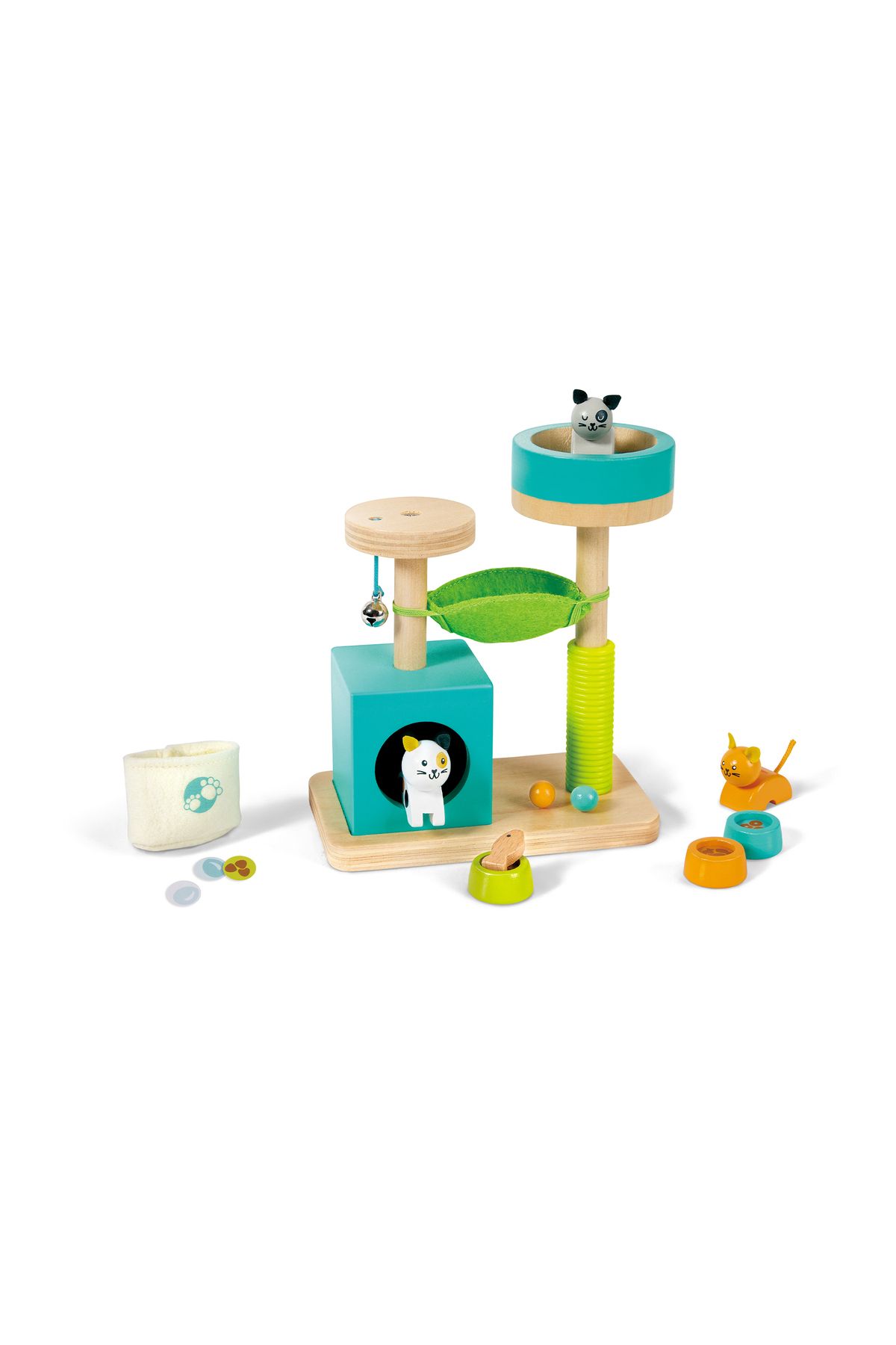 Hape Jucarie Din Lemn Pentru Copii - Set De Joaca Kitty Haven - Mărime unică