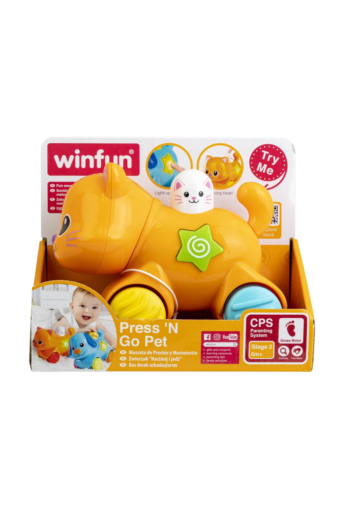 WINFUN Pisicuta Interactiva Pentru Bebelusi, Winfun - One Size