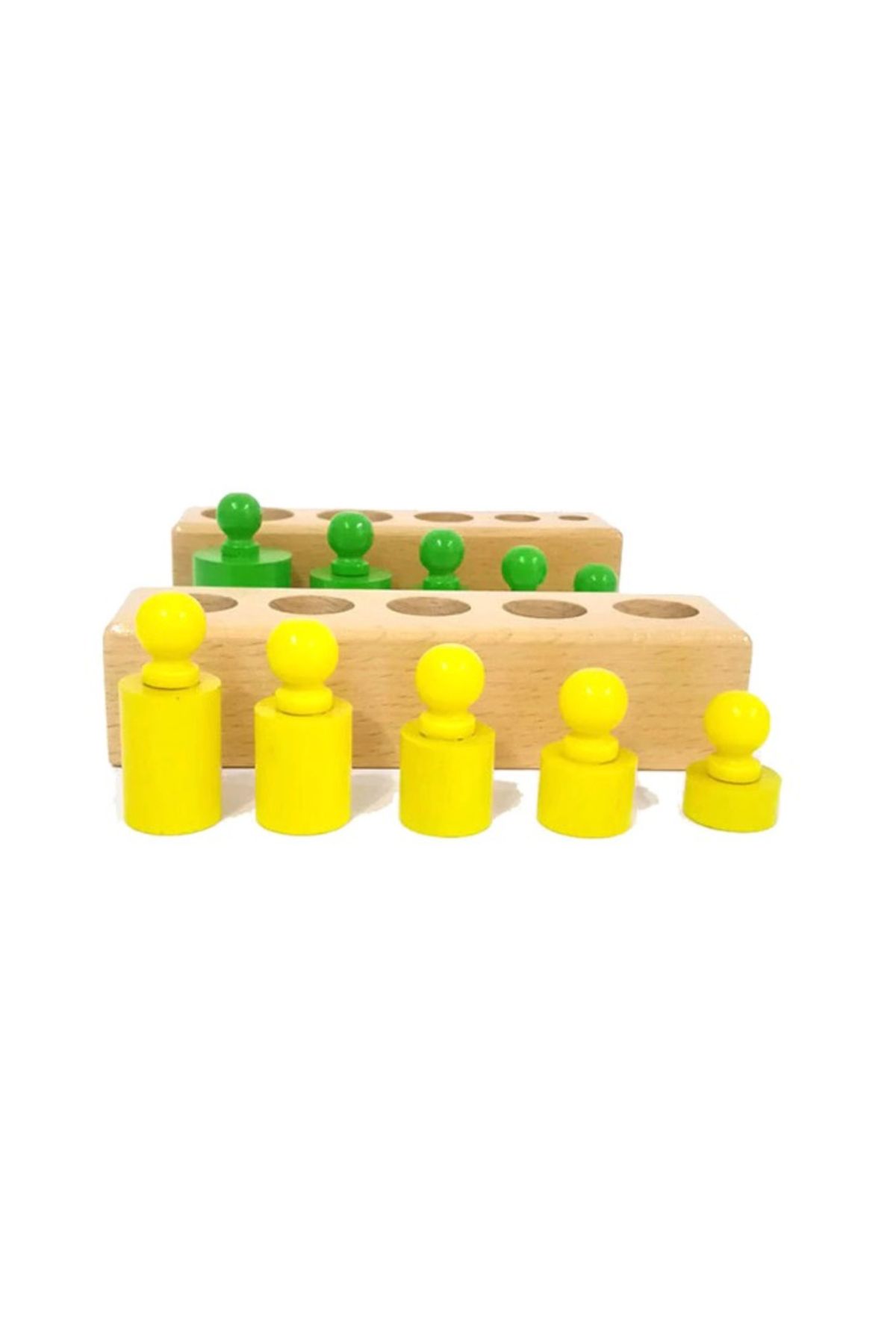Micostore-Cilindrii Montessori - cilindrii colorati din lemn 6