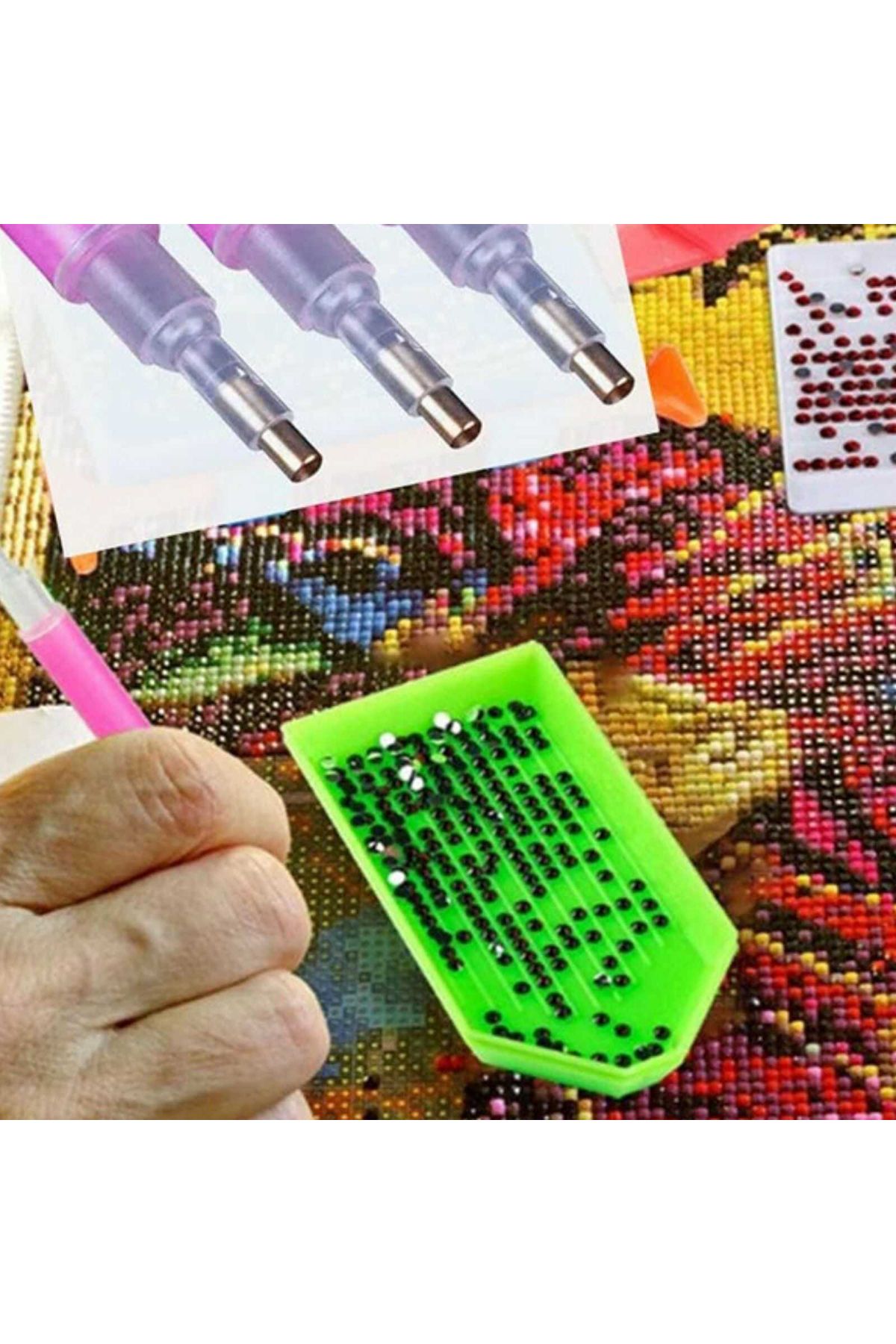 Micostore-Accesorii pentru goblene si picturi cu diamante, Set organizator 22 piese, Diamond Painting 2