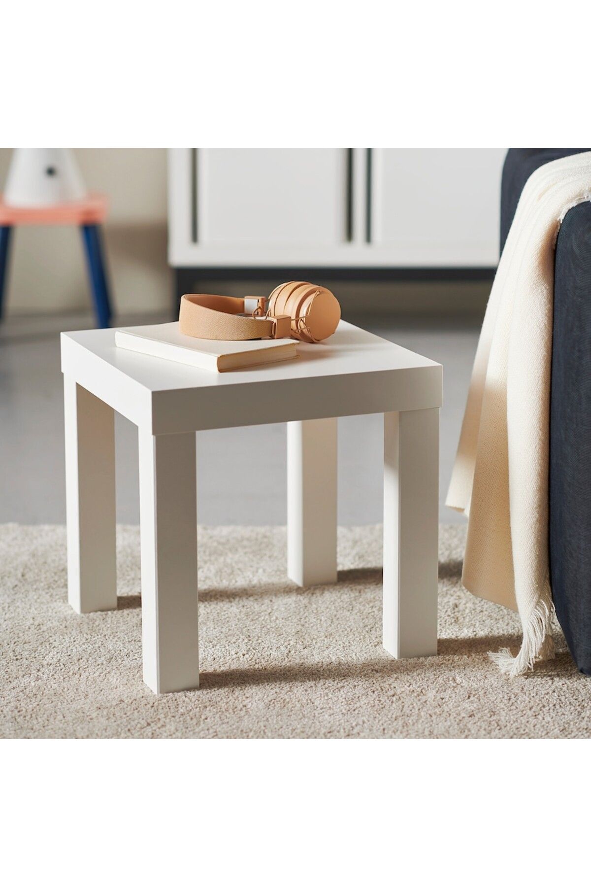IKEA-Set of two nested side tables, white, one 35*35 cm and the other 55*55 cm 2