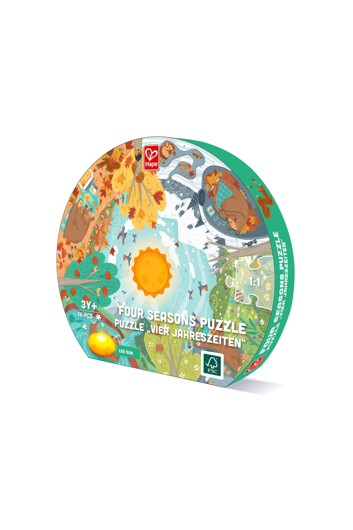 Hape-Puzzle copii cu anotimpurile, lumini led (17 piese) 2