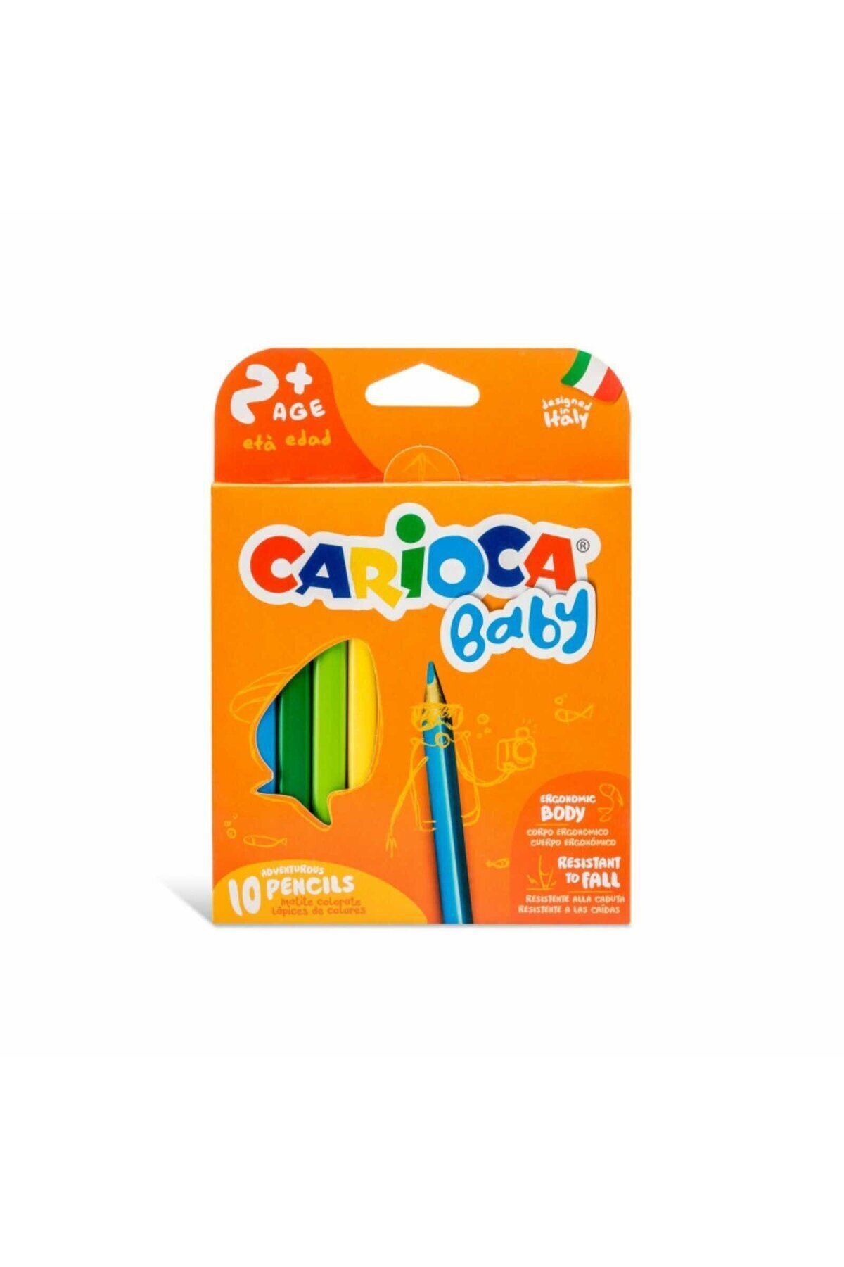 carioca Barevné tužky pro děti od 2 let, miminka, sada 10 barev