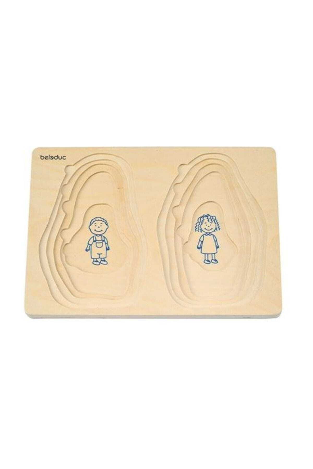 Beleduc-Vrstvené dřevěné puzzle Dědeček a babička 2
