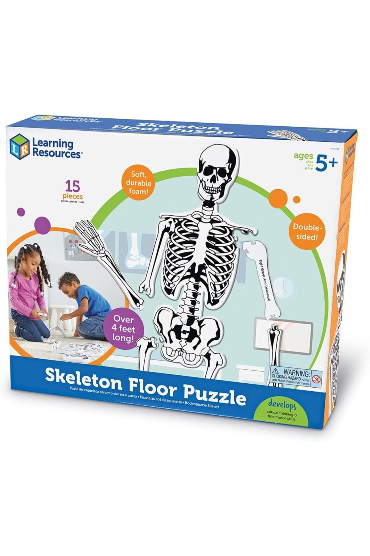 Learning Resources-Puzzle de podea din spumă schelet-ler3332 7