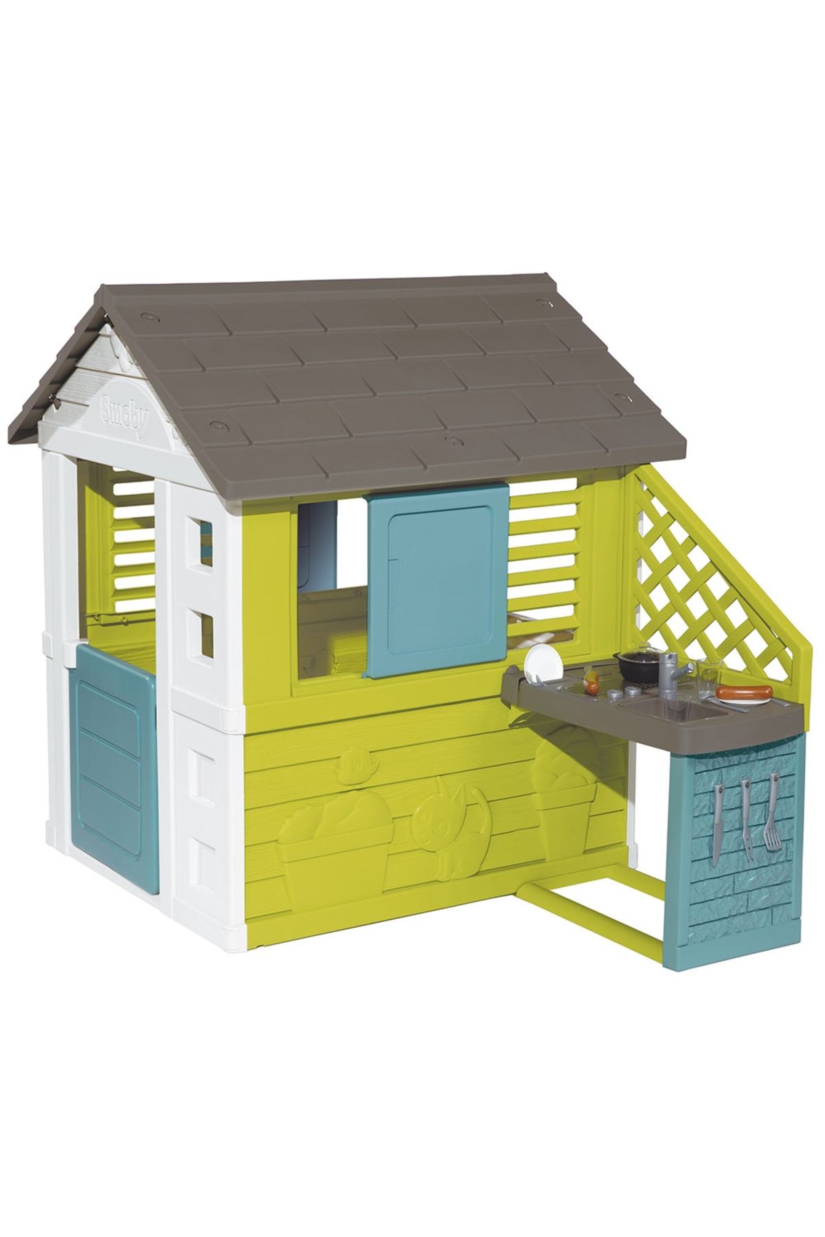 Smoby-Casuta pentru copii Smoby Pretty cu bucatarie si 17 accesorii 1