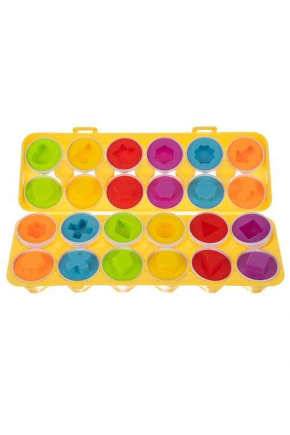 Micostore-Joc Asocieri Matching Eggs - Potriveste Oua Cu Forme Geometrice, Set 12 Oua 2