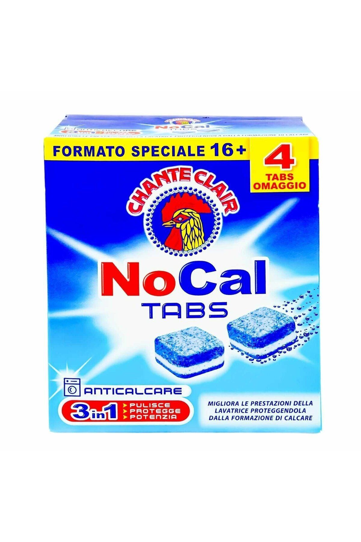 chante clair Tablete Anticalcar, Chanteclair Nocal Tabs, 20 Buc, Pentru Masina De Spalat Rufe - One Size