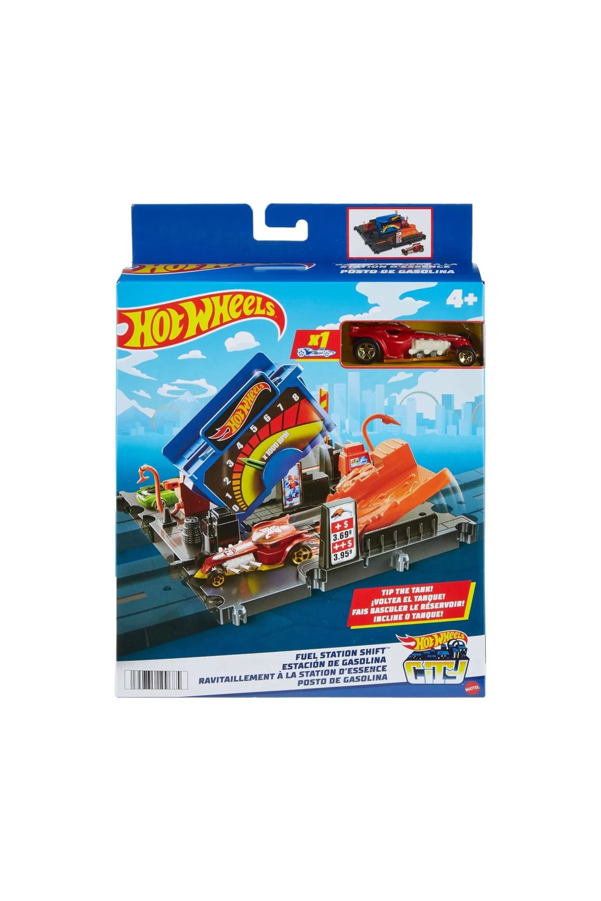 mattel Hot Wheels City Explorer Pista Fuel Station Shift - One Size