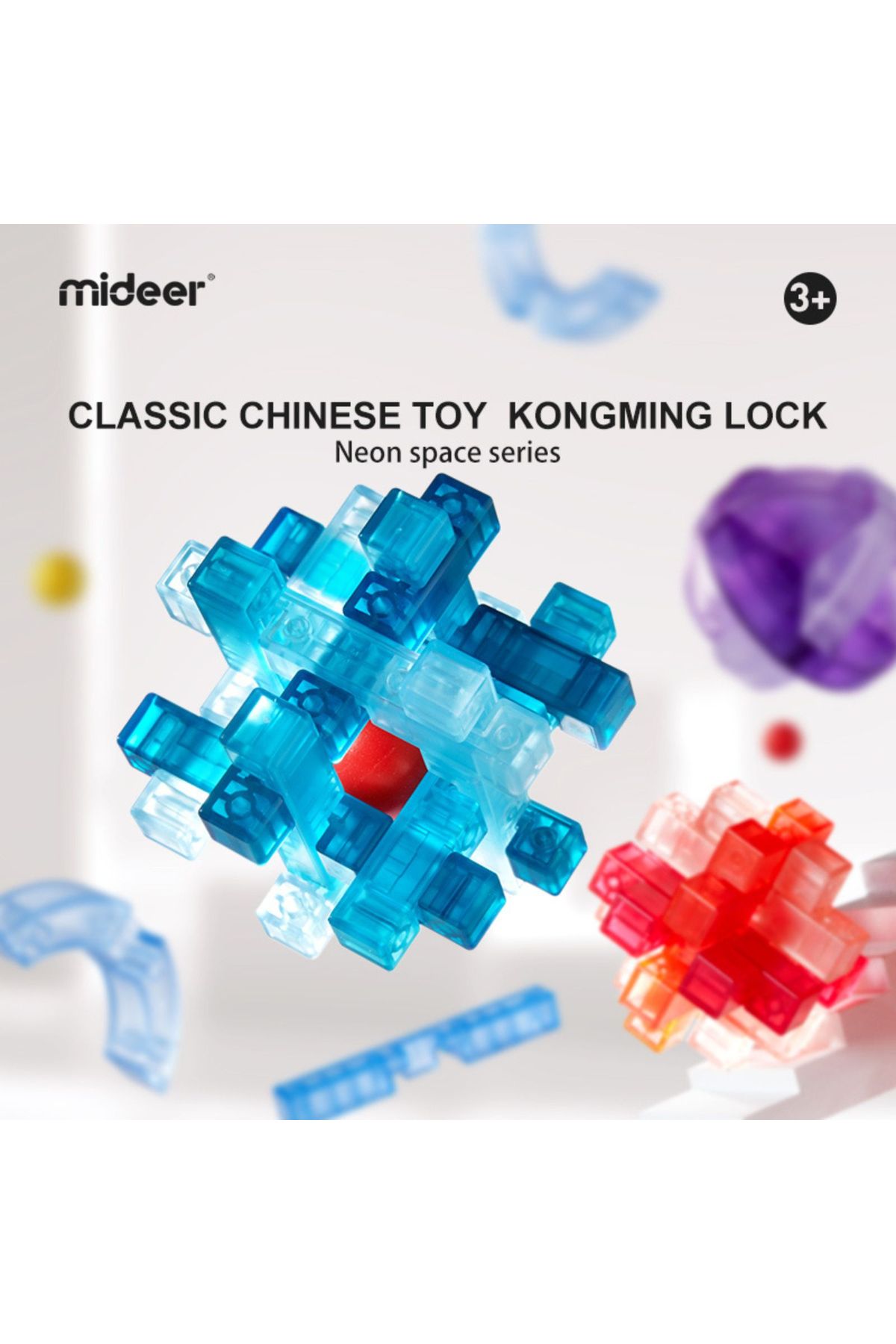 Mideer-Kongming Lock Game for Brain Training and Patience, Lu-ban Ball, Brain Twister 4