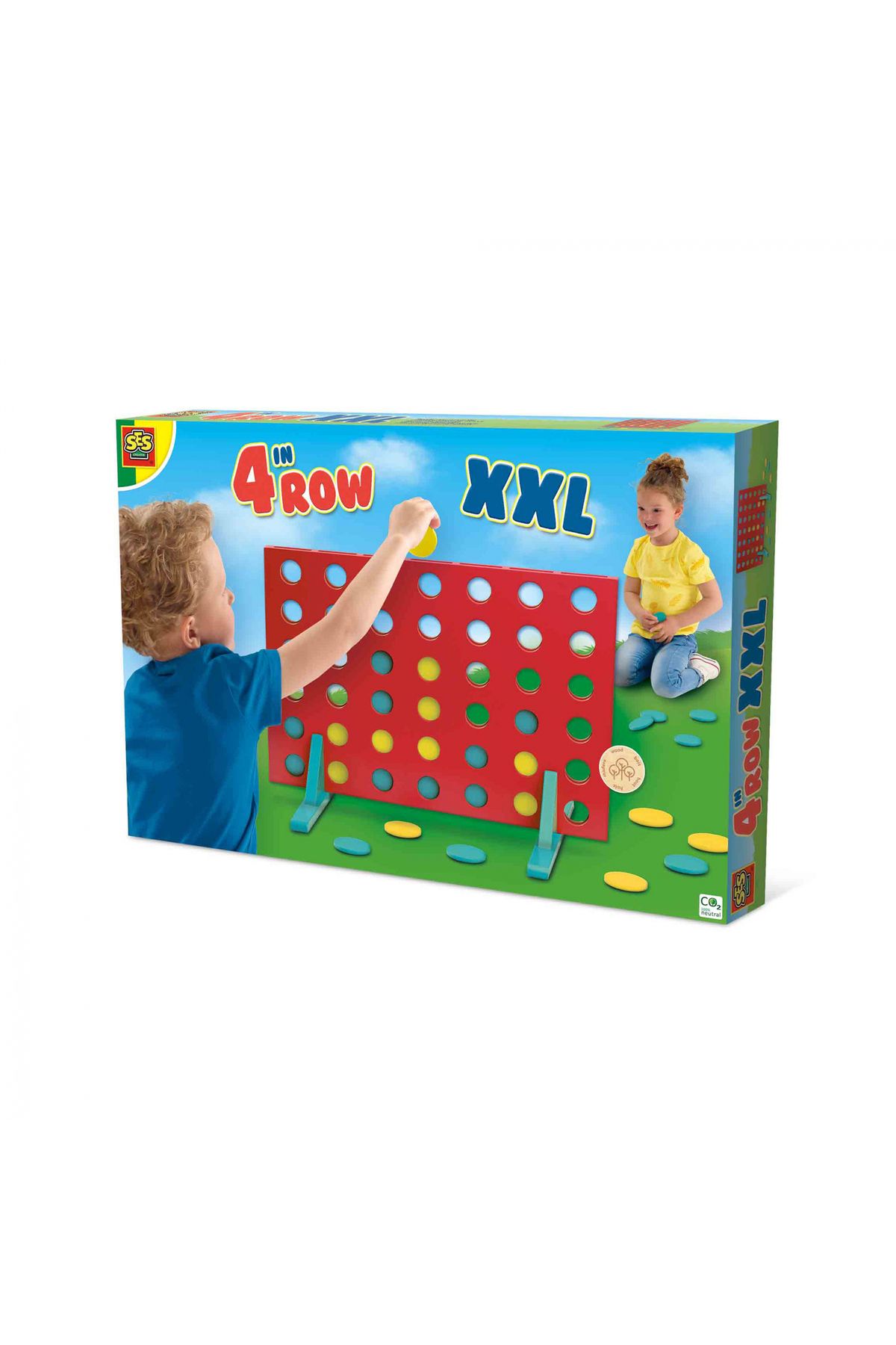 SES Creative-Party Game - Xxl 4 In A Row Wooden Game 1