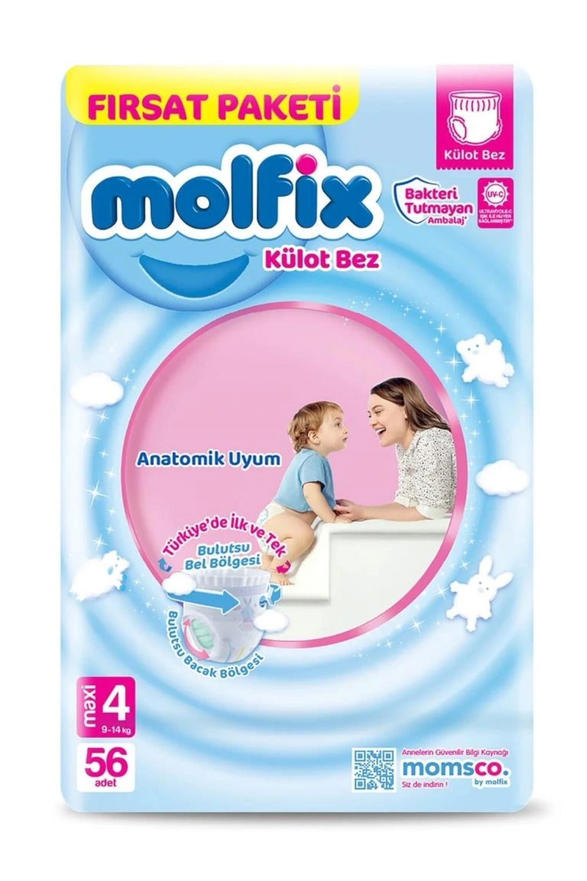 Eng Nessiworld Molfix Külot Bez Fırsat Paketi 4 Beden 9-14 Kg 56 Adet