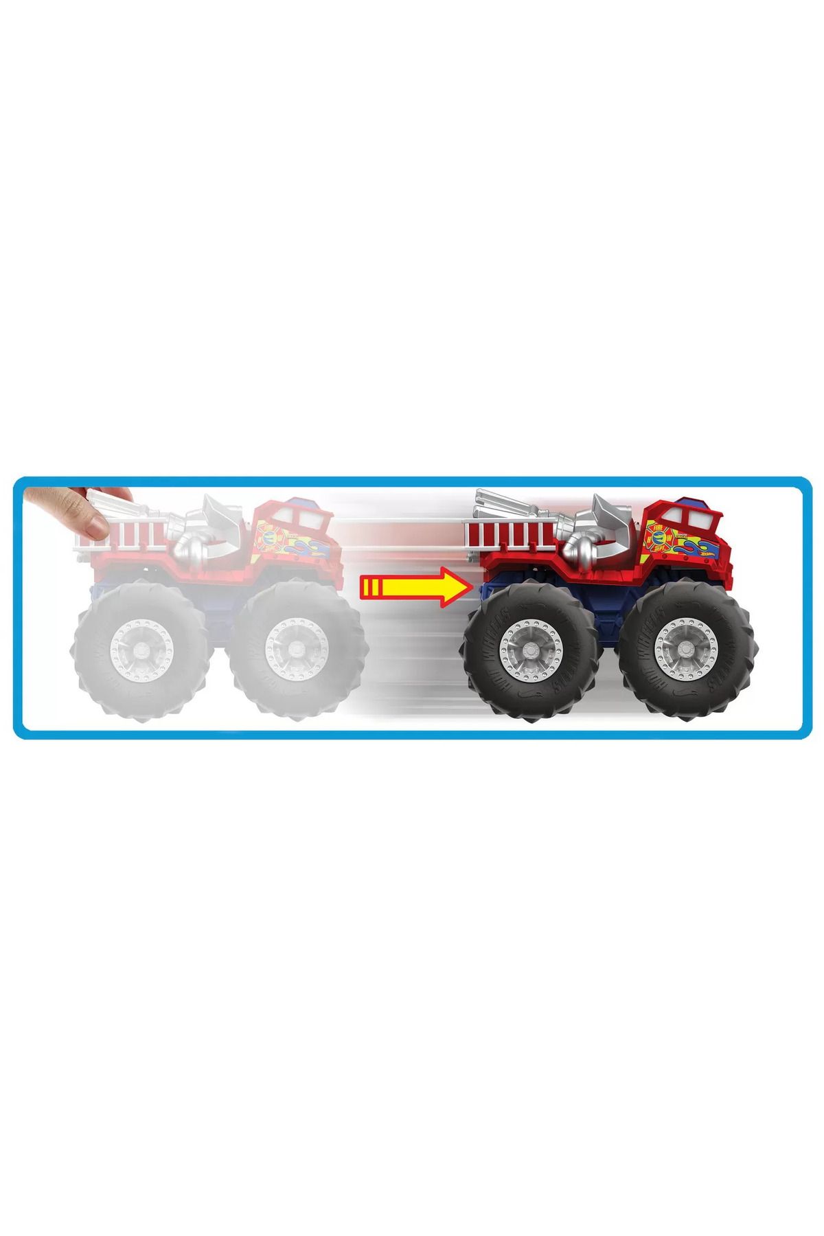 mattel-Hot Wheels Monster Truck Masinuta Twister Tredz 5 Alarm Scara 1:43 6