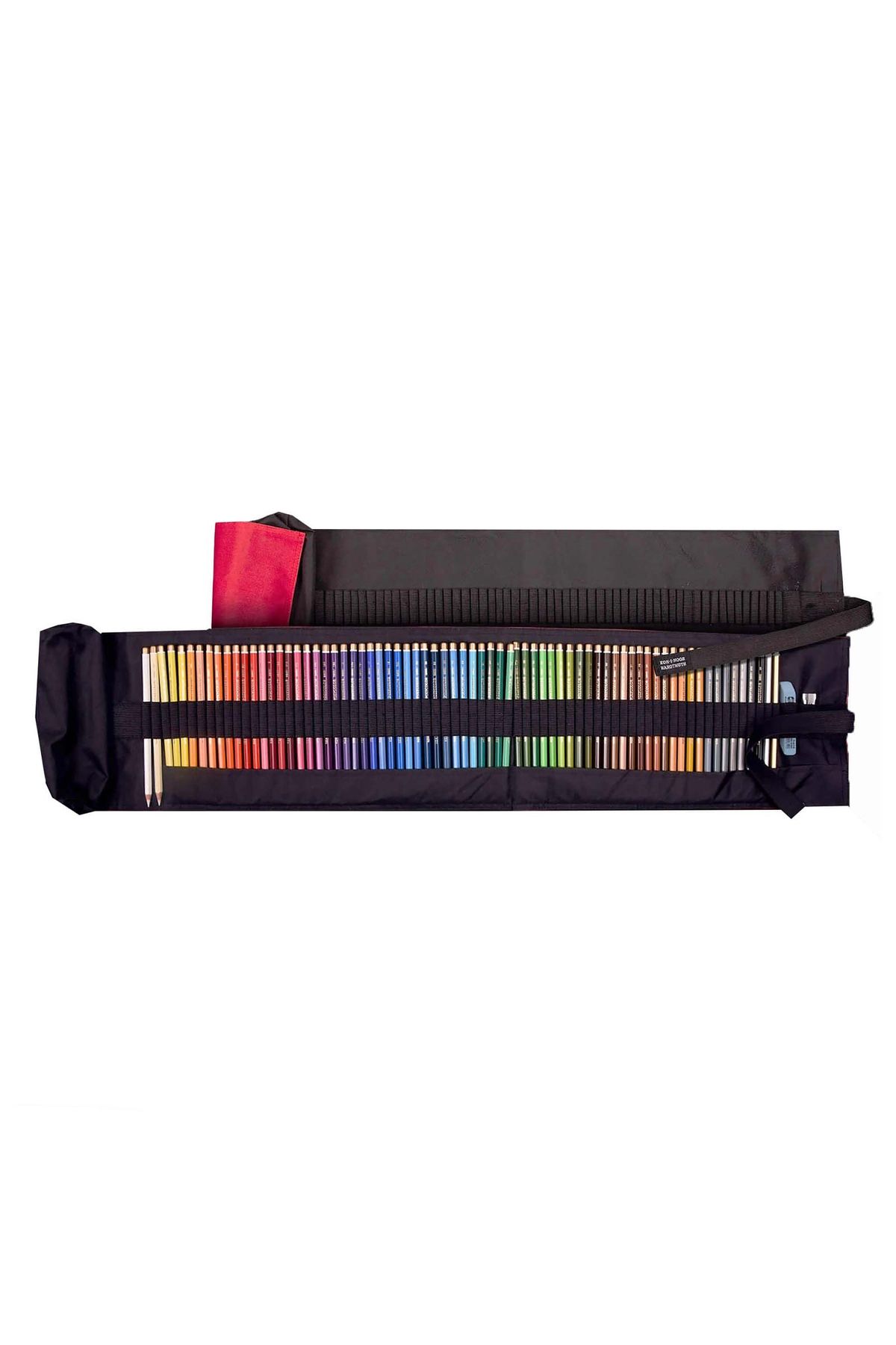 Koh-İ Noor Hardmuth-Roll-up Pencil Case For 72 Writing Instruments, Red 2