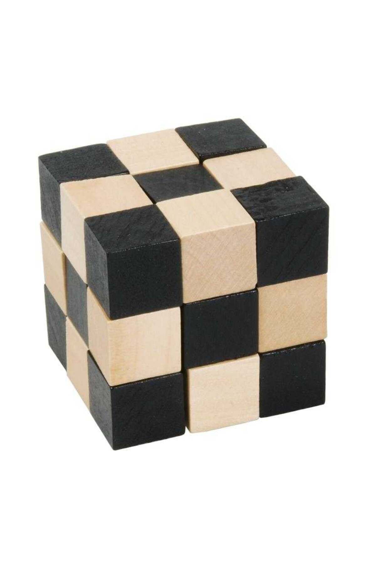 Fridolin-Cub sarpe lemn - Joc logic puzzle 3D 1