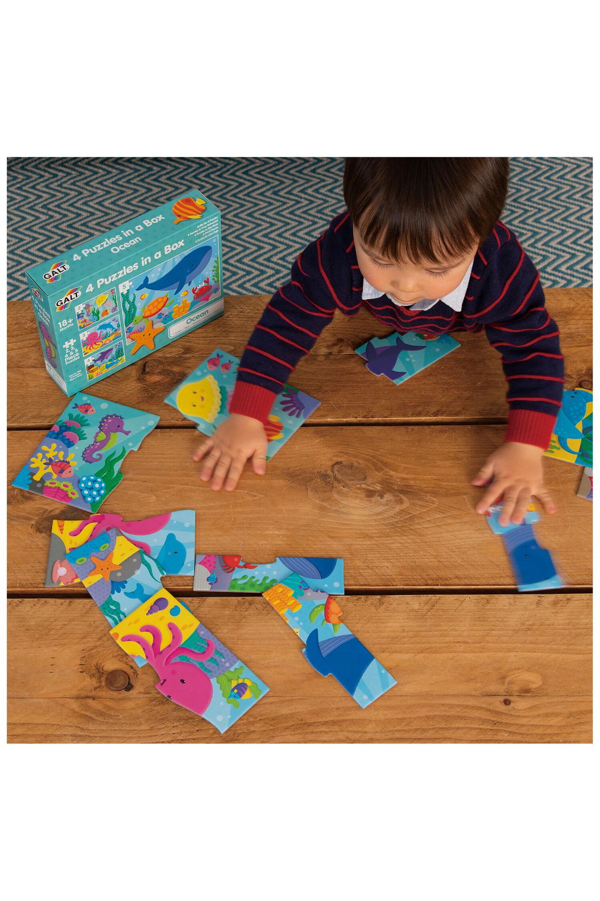 Galt-Set of 4 Puzzles - The Happy Ocean (2,3,4,5 PIECES) 4