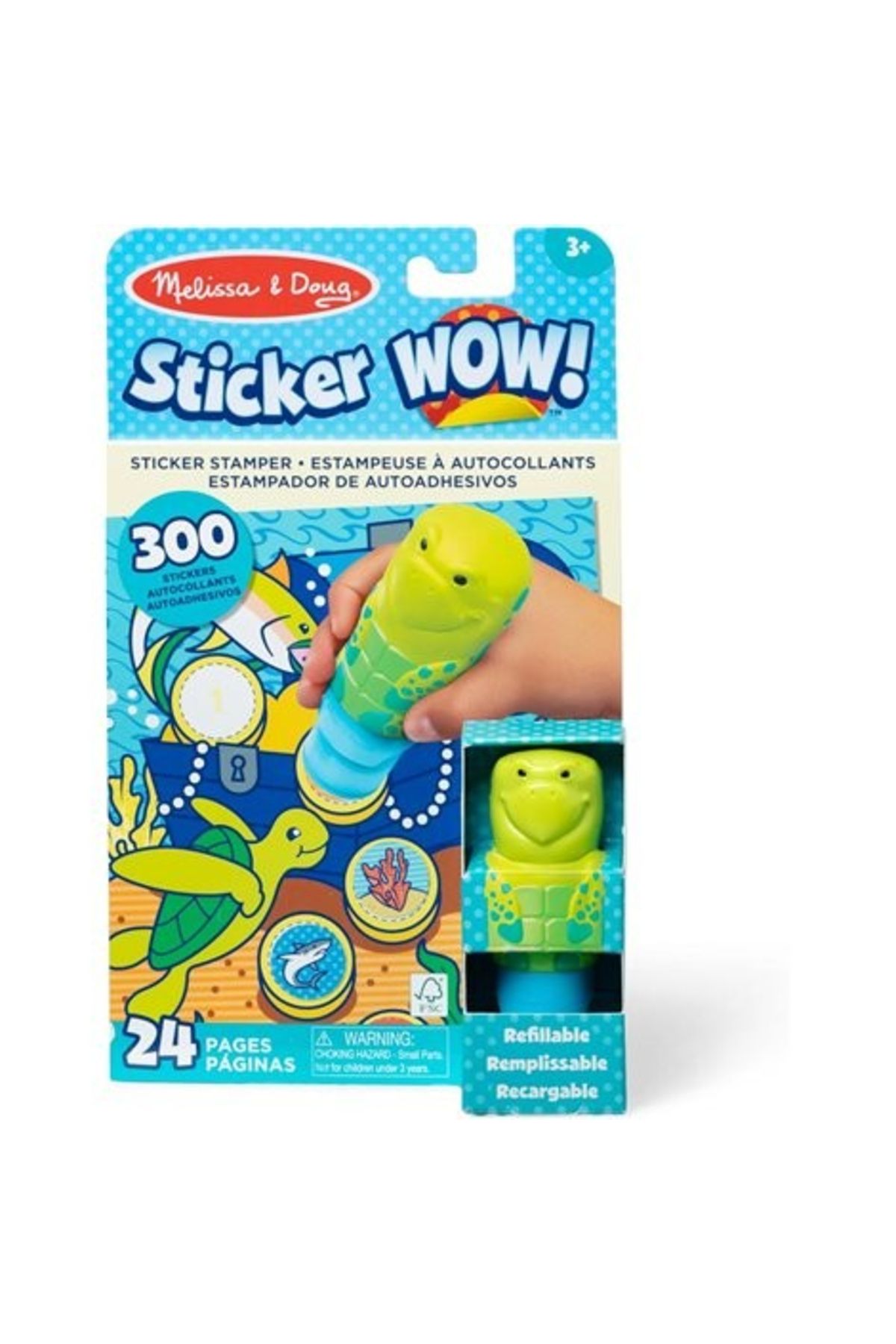 Melissa & Doug Activitati Cu Autocolante Sticker Wow Testoasa, Accesorii Art & Craft Pentru Copii - Mărime unică
