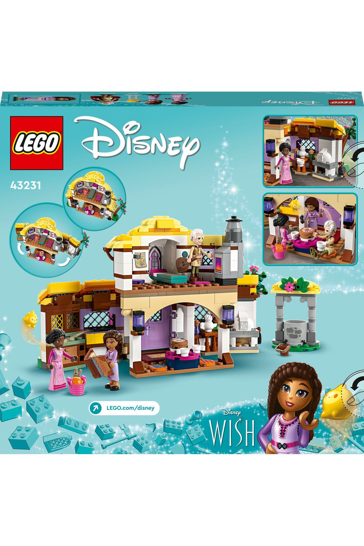 LEGO-® مجموعة ألعاب ديزني آشا هاوس 43231 - مجموعة ألعاب إبداعية للأطفال من سن 7 سنوات فما فوق (509 قطعة) 4