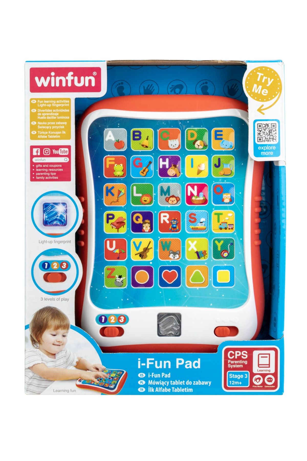 WINFUN Tableta Educativa Interactiva Pentru Bebelusi, - One Size