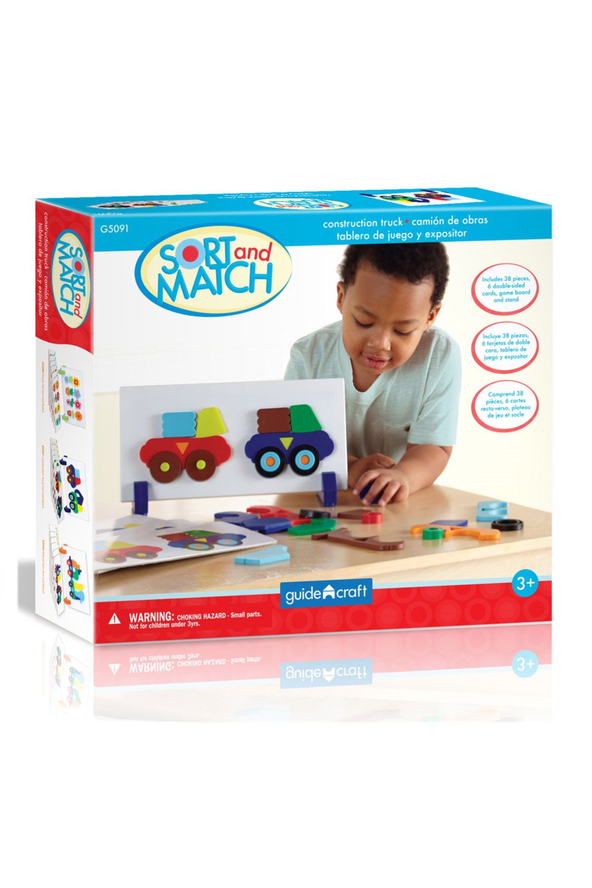 Guidecraft-Camion de constructii, Joc Magnetic De Sortare, 6