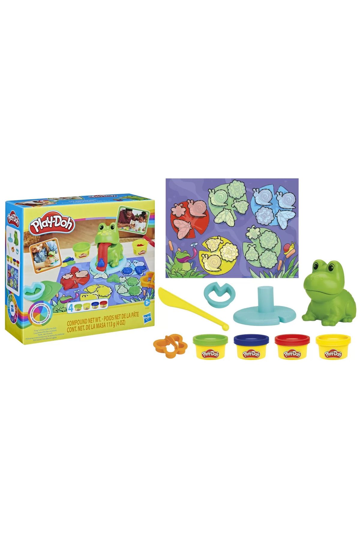 Hasbro Broscuta Colorata, Set Plastilina Si Forme Modelaj, 3 Ani , Play-doh - One Size