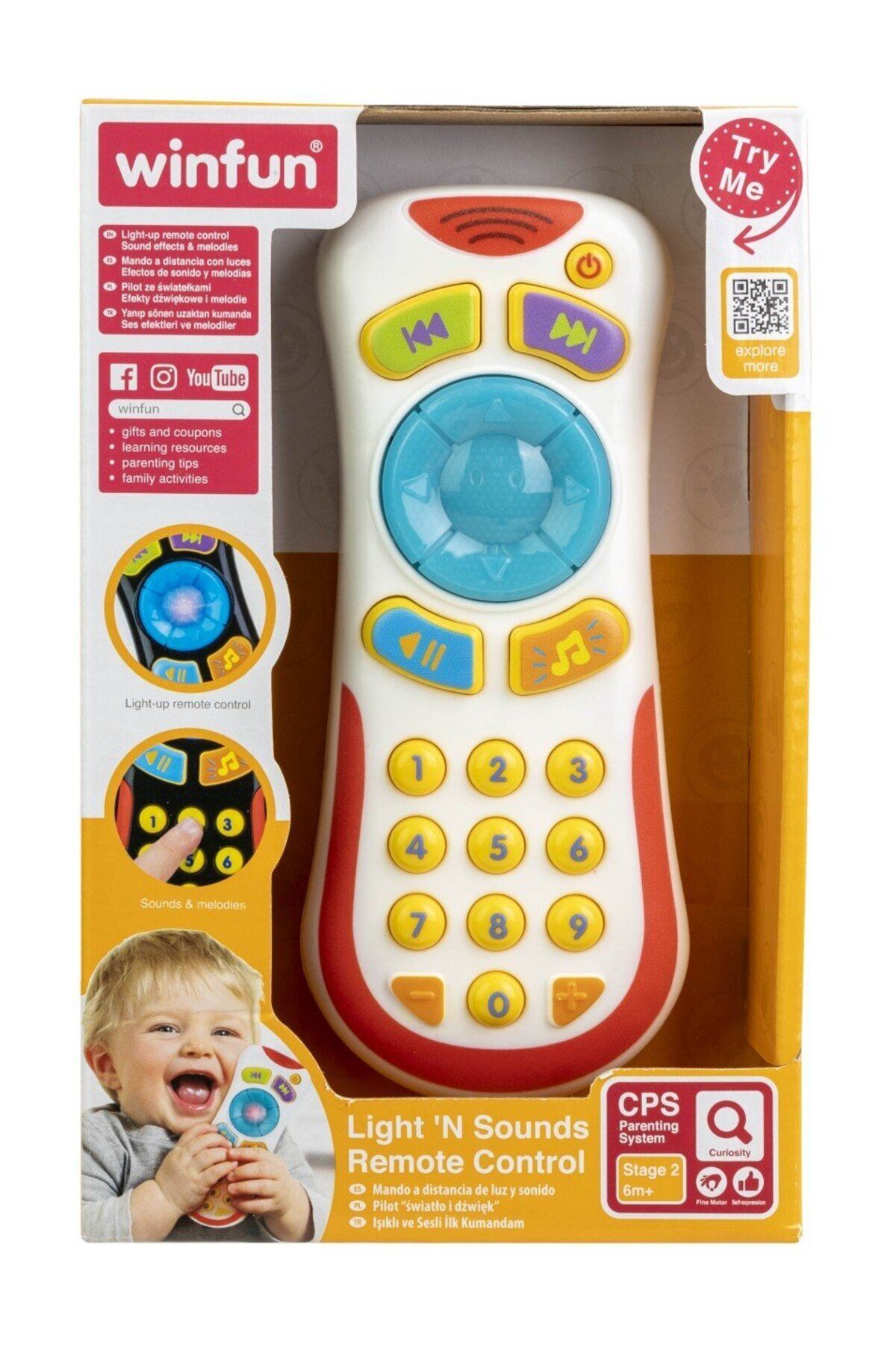 WINFUN Telecomanda Cu Sunete Si Lumini Pentru Bebelusi, Winfun - One Size