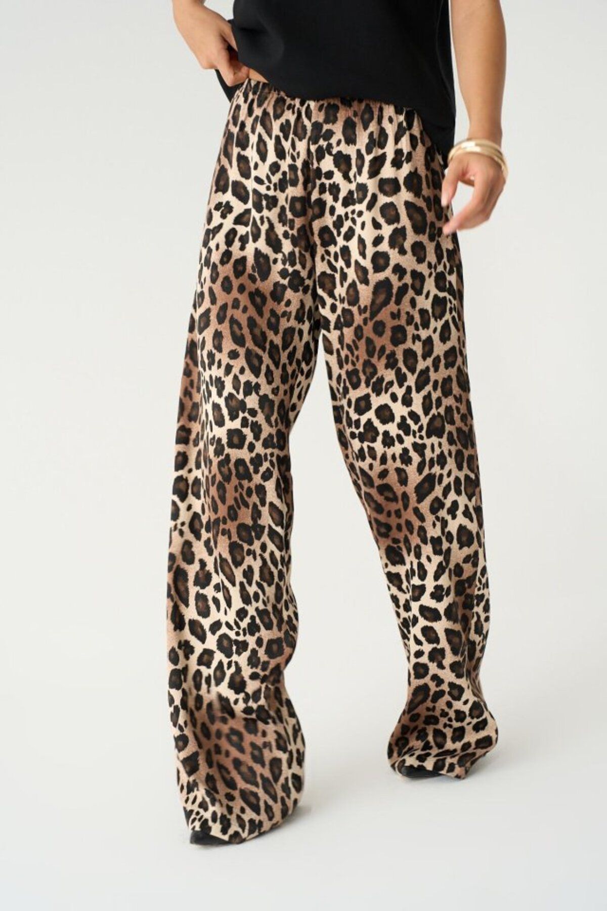 novafems Lastikli Pantolon - Leopar