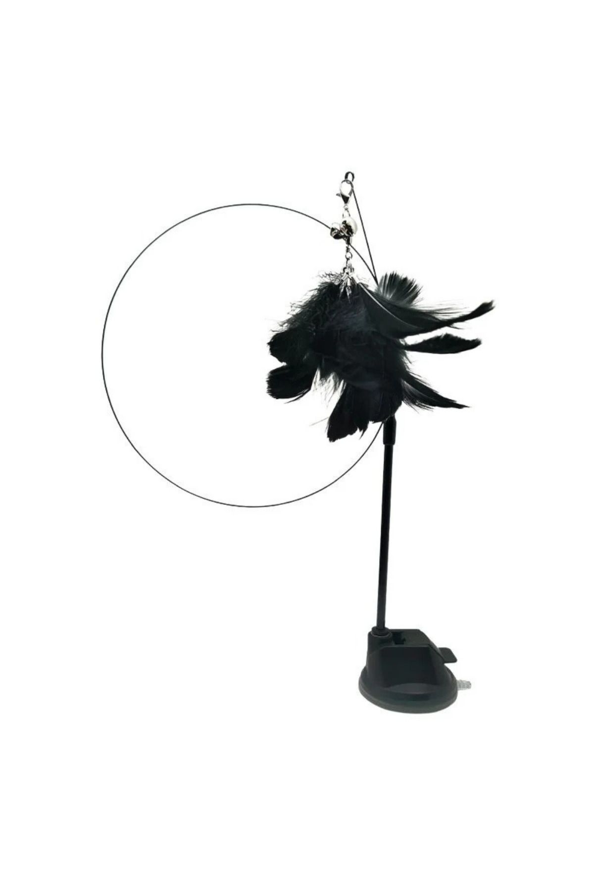 FORSEİ LUCA-Feather Cat Playstick with Suction Cup, Rattle Cat Toy, Cat Exercise Apparatus 3