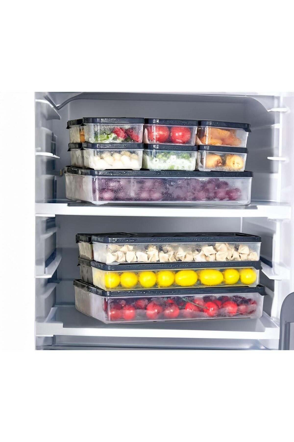 VZN-Deep Freezer Fridge Organizer Storage Container Icebox Storage Container Microwave Container 7