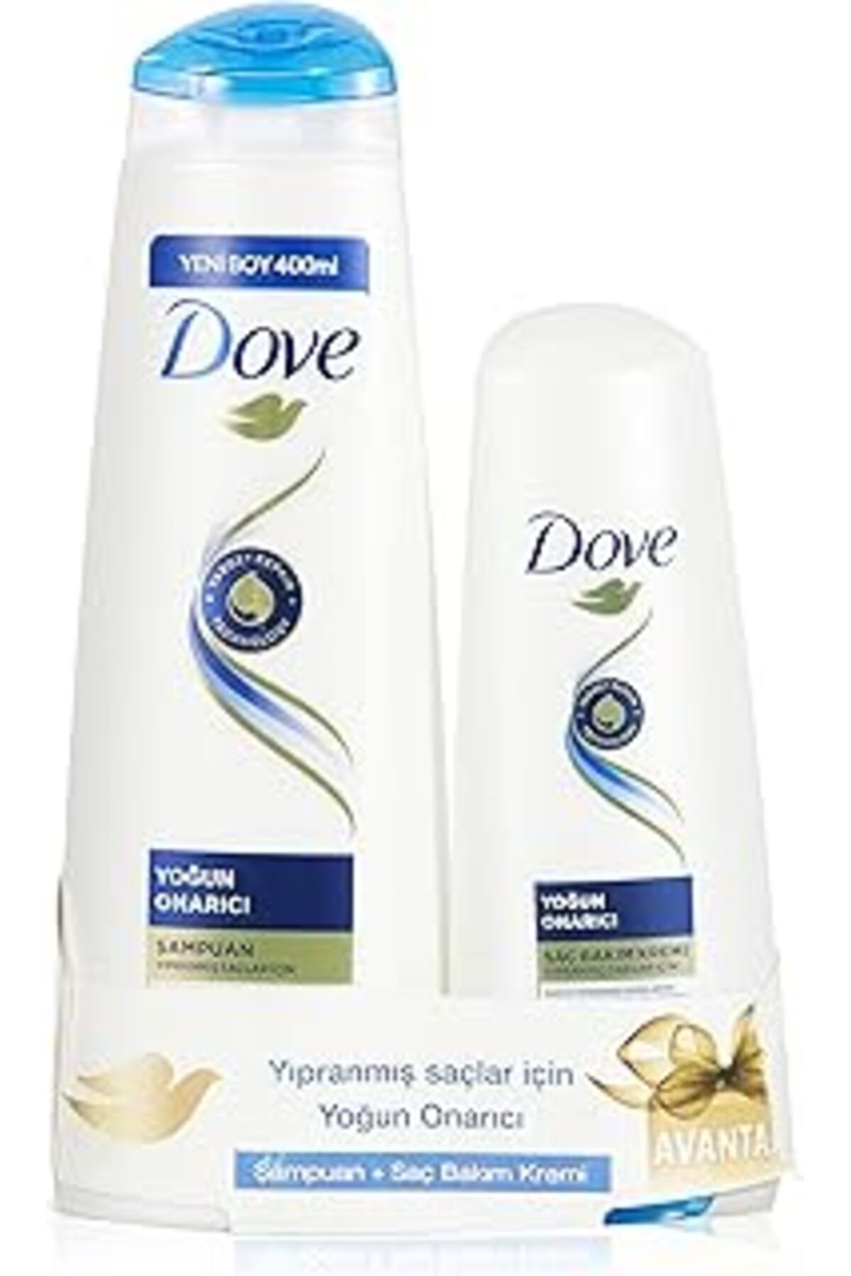 Qedii Dove Saç Bakım Şampuanı Yoğun Onarıcı Yıpranmış Saçlar İçin (400 Ml Şampuan + 200 Ml Saç Bakım Krem
