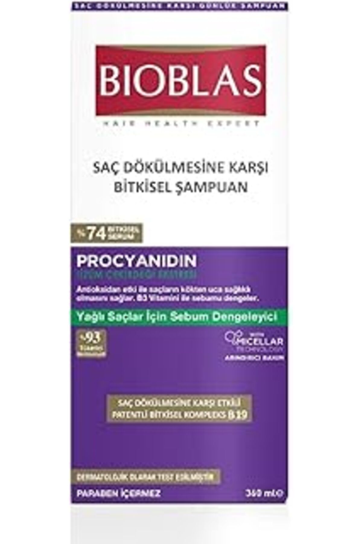 Qedii Saç Dökülmesine Ve Yağlanmaya Karşı Şampuan (Procyanidin) (360 Ml)