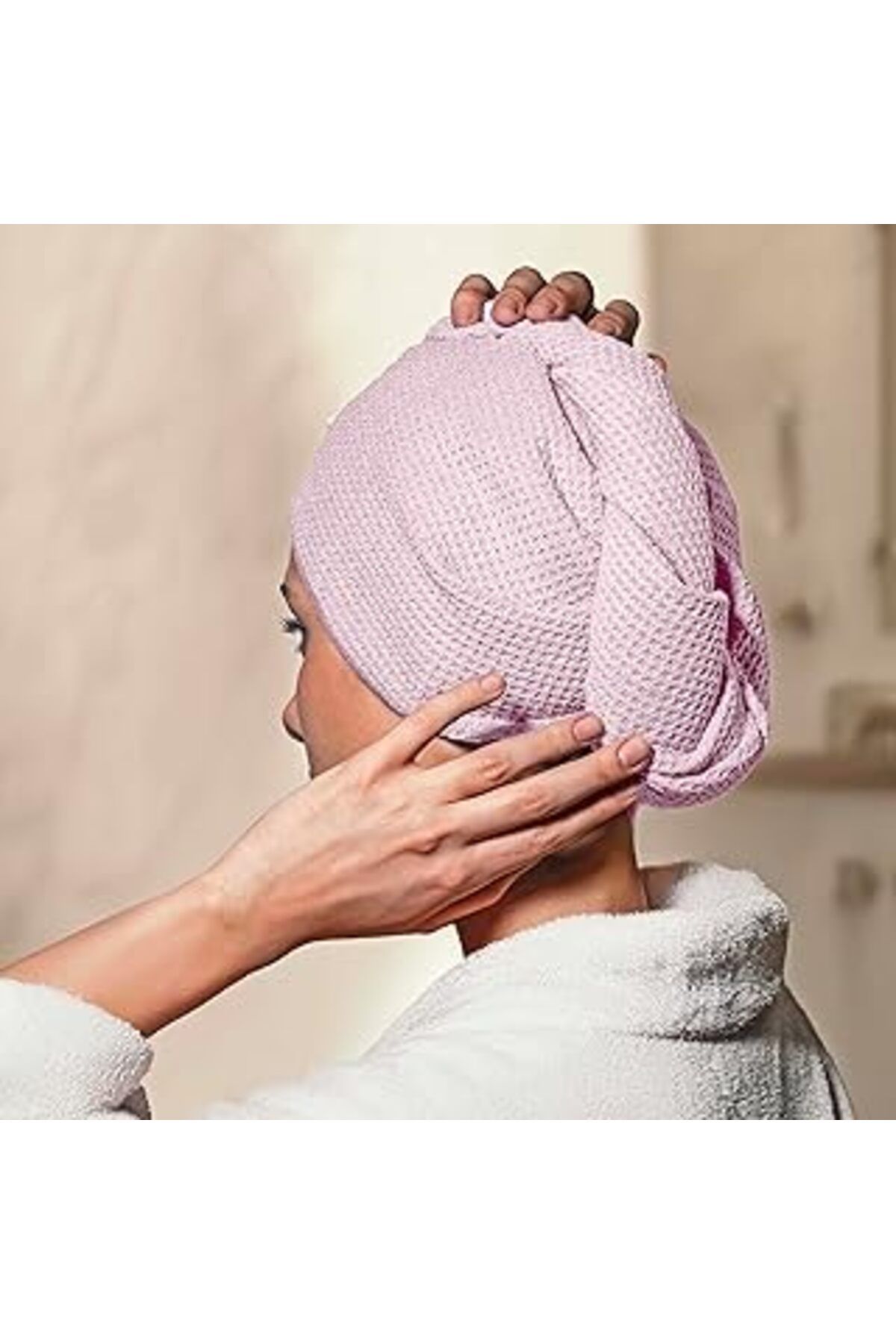 Qedii Silva Mikrofiber Saç Bonesi - Pembe