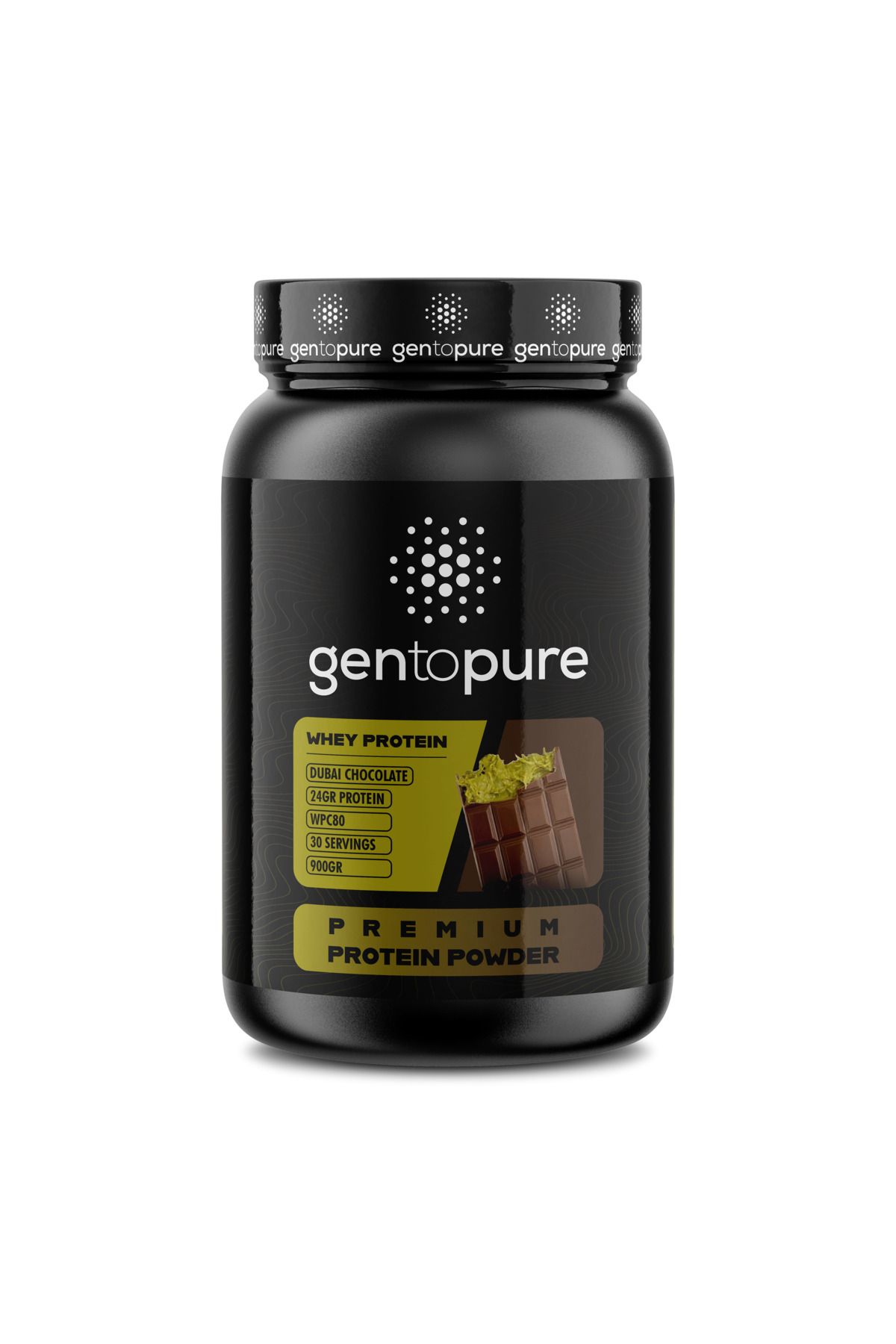 Gentopure WHEY PRO - WPC 80 - 900G ( DUBAİ ÇİKOLATASI )