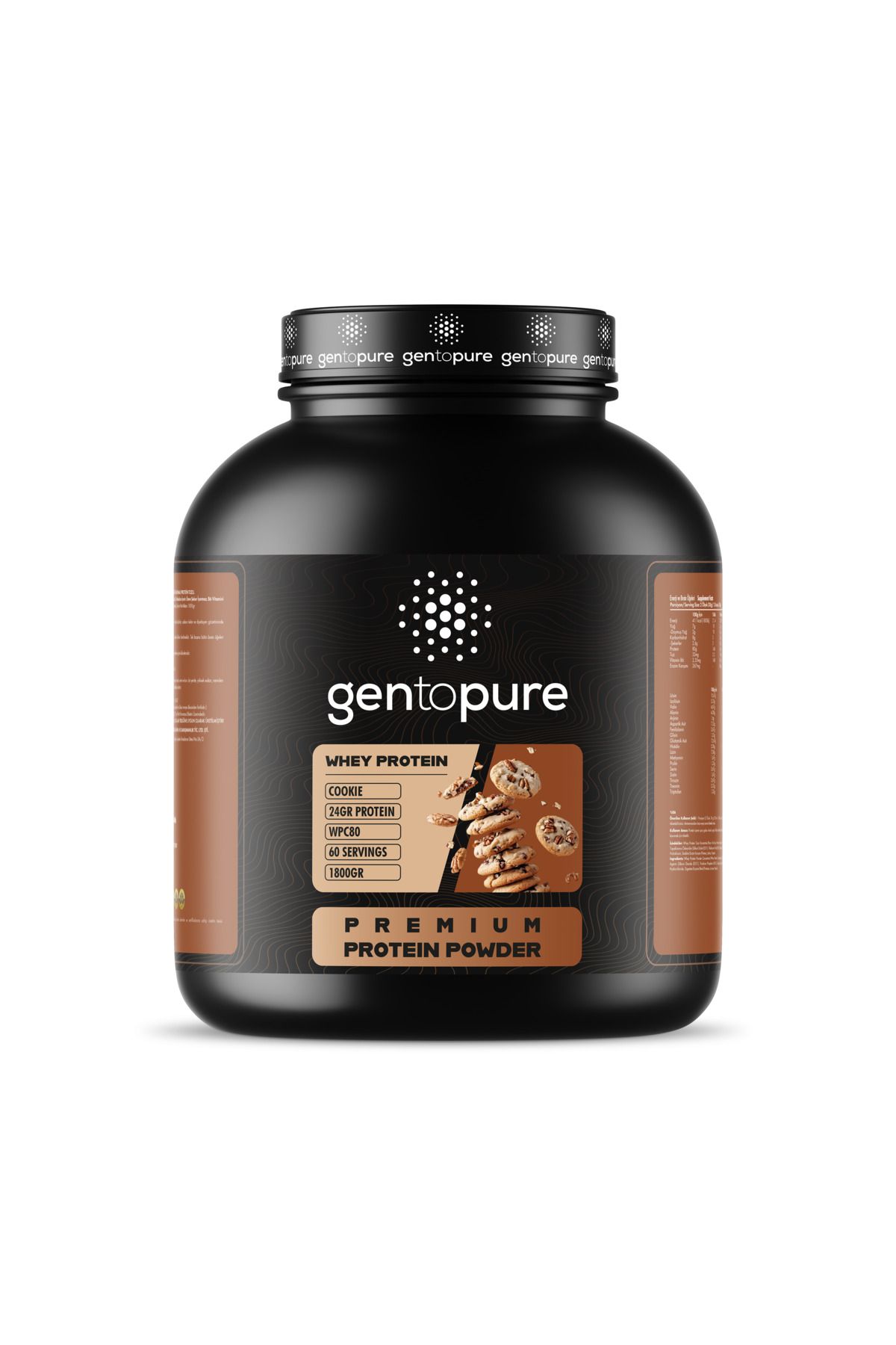 Gentopure WHEY PRO - WPC 80 - 1800G ( KURABİYE )