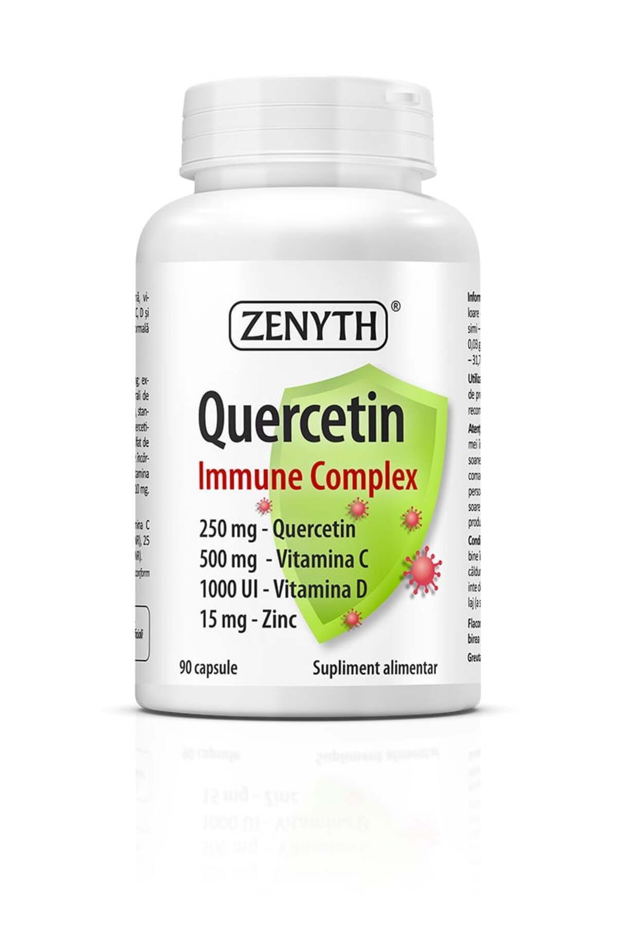 ZENYTH Quercetin Immune Complex, 90 Cps, Quercetina, Vitaminele C Si D3 Plus Zinc, Imunitate - One Size